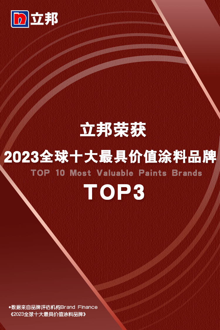 稳居“2023年全球十大最具价值涂料品牌”榜单前三！立邦可持续发展认知得分登顶火狐电竞(图1)